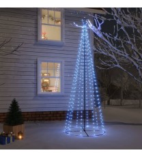 vidaXL Christmas Cone Tree Blue 310 LEDs 3x10 ft