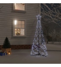 vidaXL Christmas Cone Tree Cold White 200 LEDs 2x6 ft