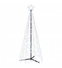 vidaXL Christmas Cone Tree Cold White 200 LEDs 2x6 ft