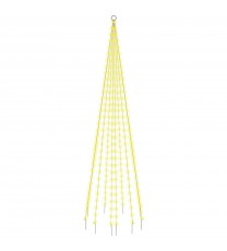 vidaXL Christmas Tree on Flagpole Warm White 310 LEDs 10 ft