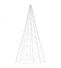 vidaXL Christmas Tree on Flagpole Warm White 500 LEDs 118.1"