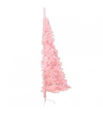 vidaXL Artificial Half Christmas Tree with Stand Pink 4 ft PVC