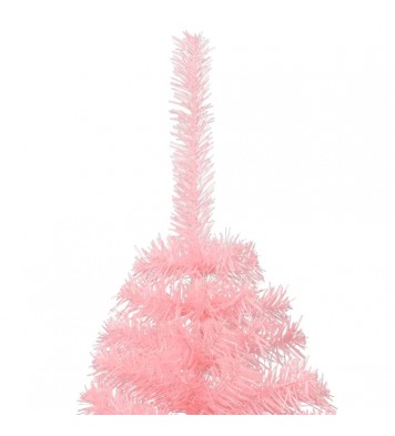 vidaXL Artificial Half Christmas Tree with Stand Pink 4 ft PVC