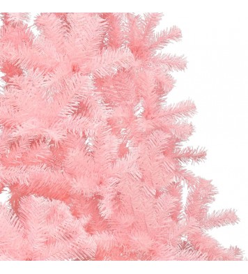 vidaXL Artificial Half Christmas Tree with Stand Pink 4 ft PVC