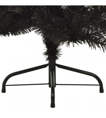 vidaXL Artificial Half Christmas Tree with Stand Black 4 ft PVC