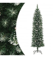 vidaXL Artificial Slim Christmas Tree with Stand 6 ft PVC