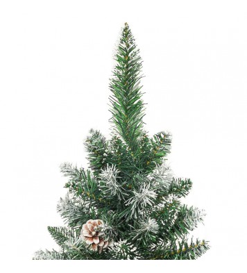 vidaXL Artificial Slim Christmas Tree with Stand 6 ft PVC