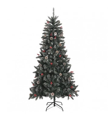 vidaXL Artificial Christmas Tree with Stand Green 82.7" PVC