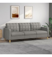 vidaXL 3-Seater Sofa Dark Gray 82.7" Fabric