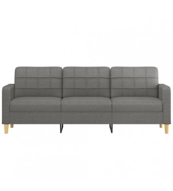 vidaXL 3-Seater Sofa Dark Gray 82.7" Fabric