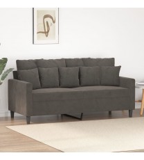 vidaXL 2-Seater Sofa Dark Gray 55.1" Velvet