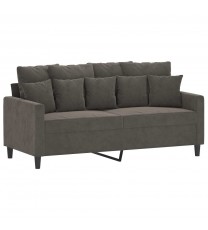 vidaXL 2-Seater Sofa Dark Gray 55.1" Velvet