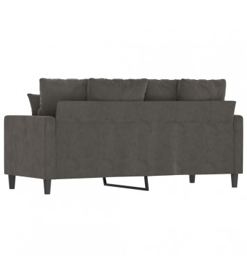 vidaXL 2-Seater Sofa Dark Gray 55.1" Velvet