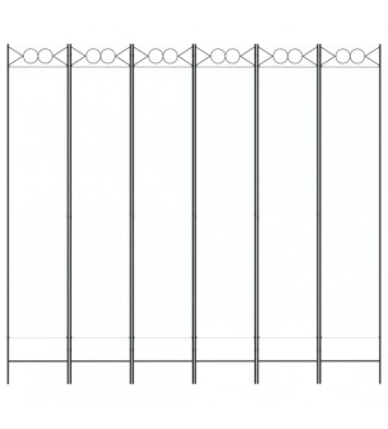 vidaXL 6-Panel Room Divider White 94.5"x86.6" Fabric