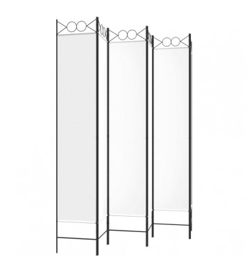 vidaXL 6-Panel Room Divider White 94.5"x86.6" Fabric