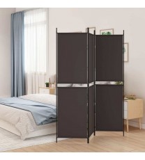 vidaXL 3-Panel Room Divider Brown 59.1"x70.9" Fabric