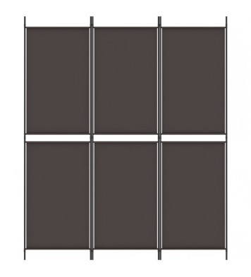 vidaXL 3-Panel Room Divider Brown 59.1"x70.9" Fabric