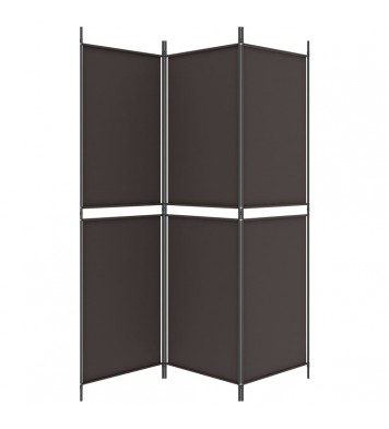 vidaXL 3-Panel Room Divider Brown 59.1"x70.9" Fabric