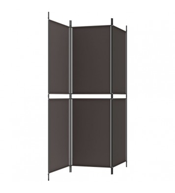 vidaXL 3-Panel Room Divider Brown 59.1"x70.9" Fabric