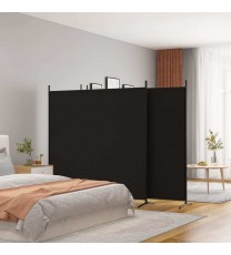 vidaXL 4-Panel Room Divider Black 274.8"x70.9" Fabric