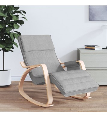 vidaXL Rocking Chair Light Gray Fabric