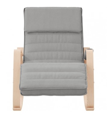 vidaXL Rocking Chair Light Gray Fabric