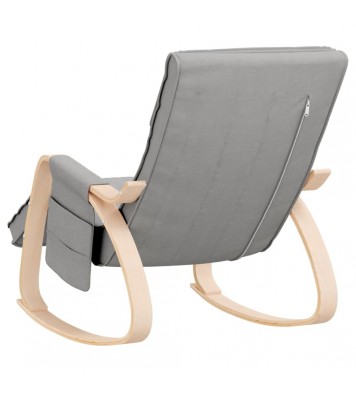 vidaXL Rocking Chair Light Gray Fabric