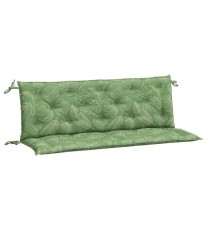 vidaXL Garden Bench Cushions 2pcs Leaf Pattern 59.1"x19.7"x2.8" Fabric