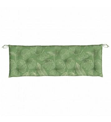 vidaXL Garden Bench Cushions 2pcs Leaf Pattern 59.1"x19.7"x2.8" Fabric