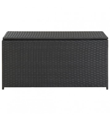 vidaXL Patio Storage Box Poly Rattan 39.3"x19.6"x19.6" Black