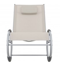 vidaXL Outdoor Rocking Chair Cream Textilene