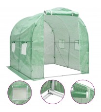 vidaXL Greenhouse 43.1 ft² 6.6'x6.6'x6.6'