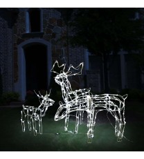 vidaXL 3 Piece Christmas Light Display Reindeers 229 LEDs