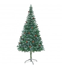 vidaXL Artificial Christmas Tree with Pinecones 7 ft