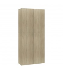 vidaXL Shoe Cabinet Sonoma Oak 31.5"x14"x70.9" Engineered Wood