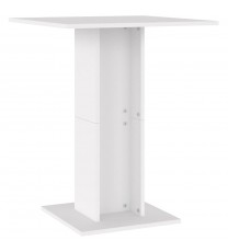 vidaXL Bistro Table White 23.6"x23.6"x29.5" Engineered Wood