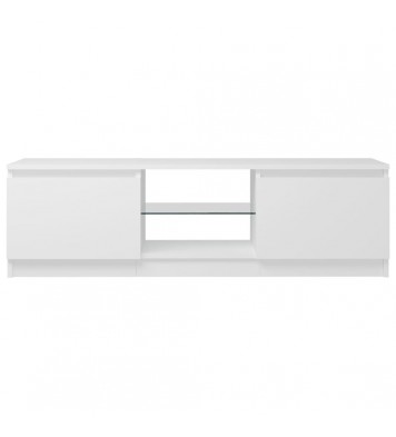 vidaXL TV Stand with LED Lights White 47.2"x11.8"x14"