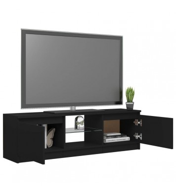 vidaXL TV Stand with LED Lights Black 47.2"x11.8"x14"