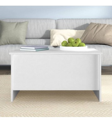 vidaXL Coffee Table White 31.5"x21.9"x16.3" Engineered Wood