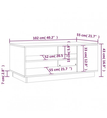 vidaXL Coffee Table Black 40.2"x21.7"x16.9" Engineered Wood