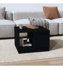 vidaXL Coffee Table Black 19.7"x19.7"x14.2" Engineered Wood