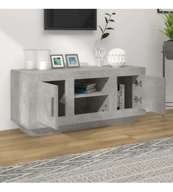 vidaXL TV Stand Concrete Gray 40.2"x13.8"x17.7" Engineered Wood