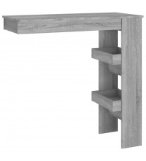 vidaXL Wall Bar Table Gray Sonoma 40.2"x17.7"x40.7" Engineered Wood