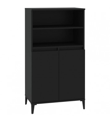 vidaXL Highboard Black 23.6"x14.2"x43.3" Engineered Wood