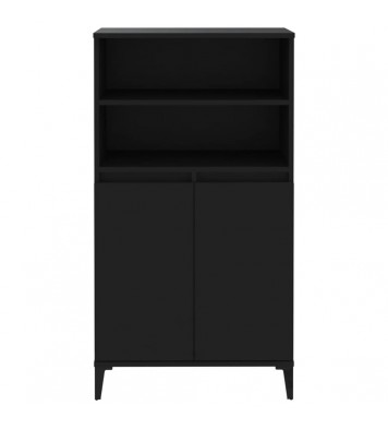 vidaXL Highboard Black 23.6"x14.2"x43.3" Engineered Wood