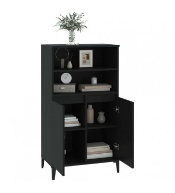 vidaXL Highboard Black 23.6"x14.2"x43.3" Engineered Wood