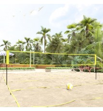 vidaXL Volleyball Net Yellow and Black 324"x96.1" PE Fabric