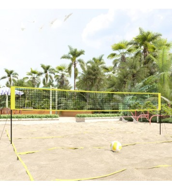 vidaXL Volleyball Net Yellow and Black 324"x96.1" PE Fabric