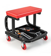 Rolling Creeper with Classified Tool Tray and Cushioned Seat