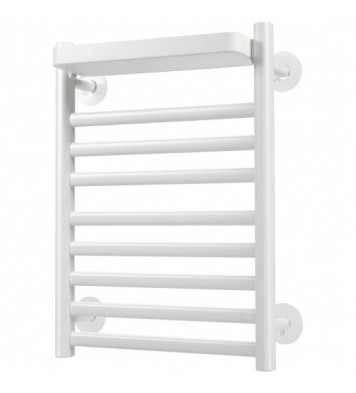 110W Electric Heated Towel Rack with Top Tray for Bathroom and Kitchen